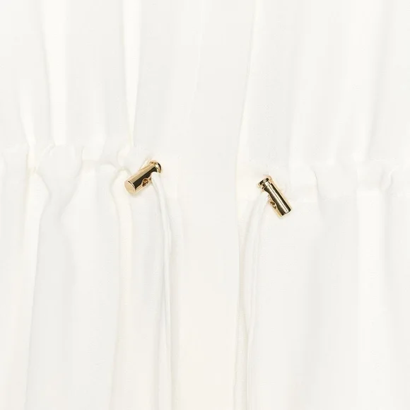 ZARA 2 PIECES SET GATHERED KIMONO SHIRT AND CREPE WIDE LEG PANTS SIZE XS/S - Picture 13 of 15